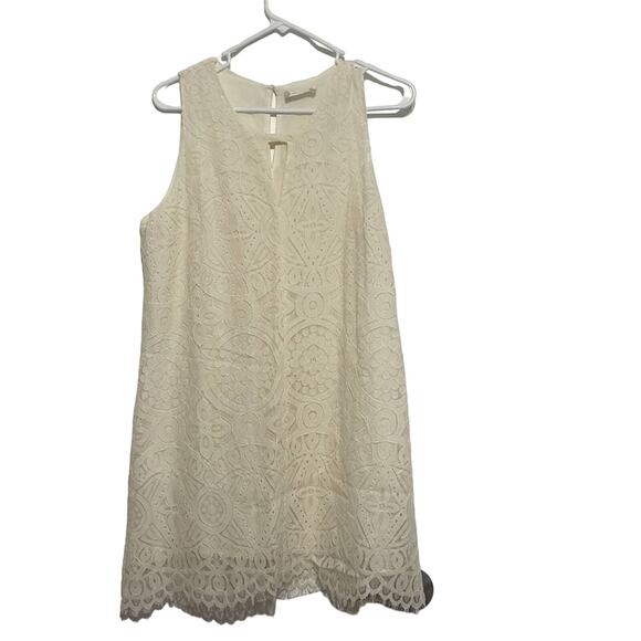 Altar’d State Cream Color Lace Keyhole‎ Shift Dress Size S - Picture 1 of 5